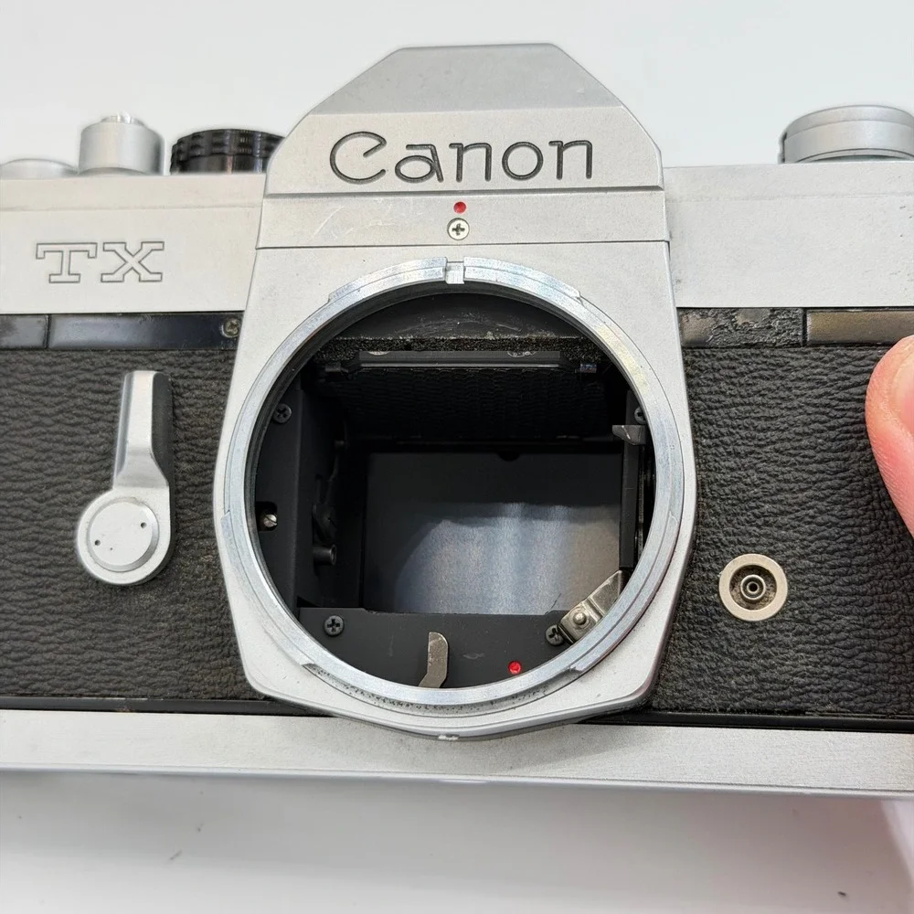 Canon TX 35mm SLR Film Camera Body Vintage Silver Black FD Mount 175344